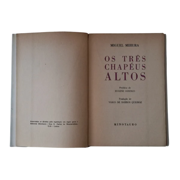 Os Três Chapéus Altos – Miguel Mihura - Teatro Minotauro - 1962