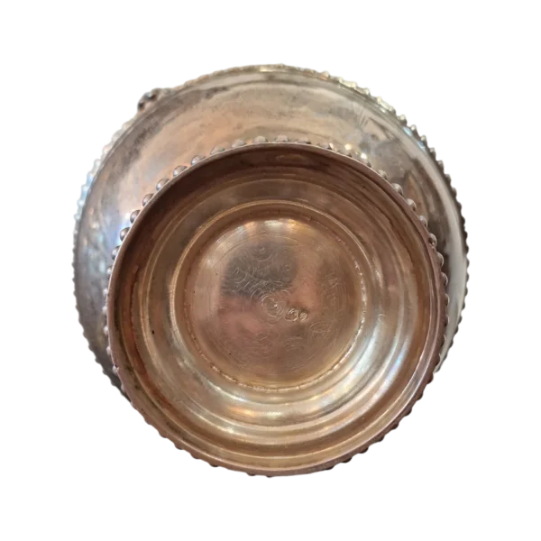 Leiteira em Prata Portuguesa 833 com Friso Perolado - 11,5 cm 299gr
