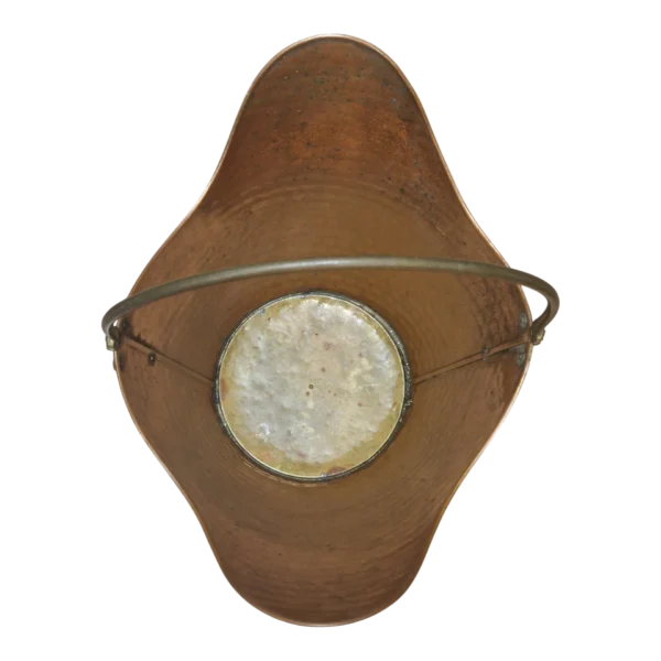 Carvoeira Porta-Lenha em Cobre e Latão Martelado - séc. XX - 37,5 cm - 964 g