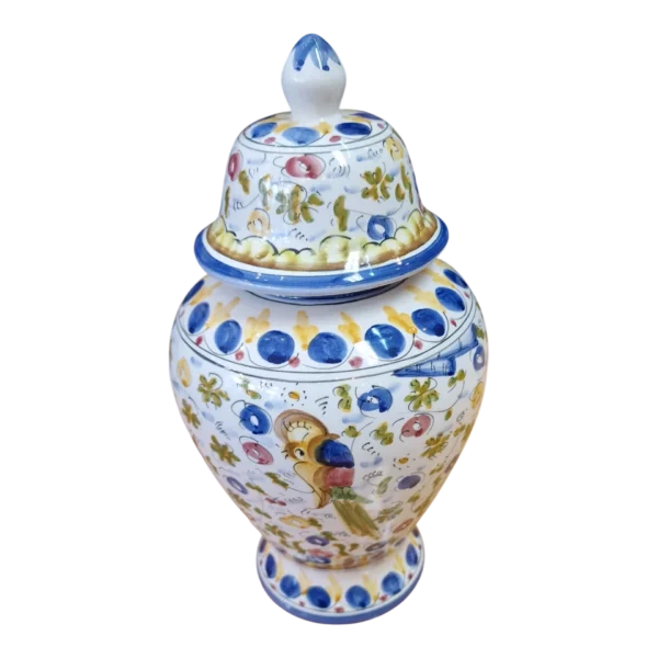 Pote em Faiança de Alcobaça Pintado à Mão, Estilo Séc. XVII – N.º 59 – 25 cm, 680 g