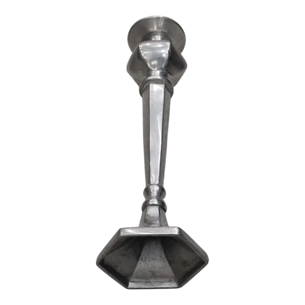Castiçal Alto em Alumínio Tosco - 47 cm - 1,2 kg - Base 13 x 13 cm