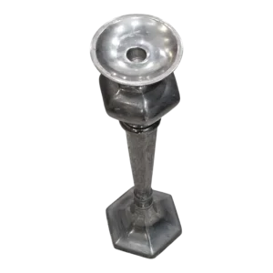 Castiçal Alto em Alumínio Tosco - 47 cm - 1,2 kg - Base 13 x 13 cm