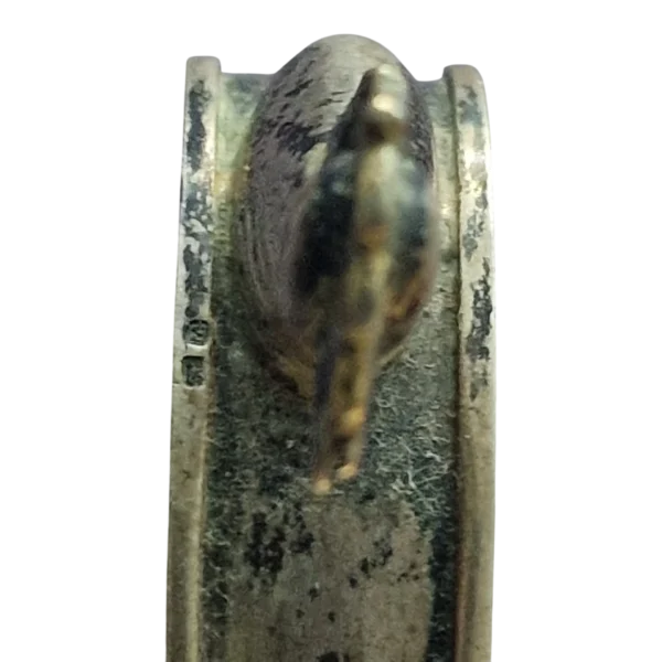 Argola de Guardanapo em Prata Topázio com Galo – 9g 4x2 cm