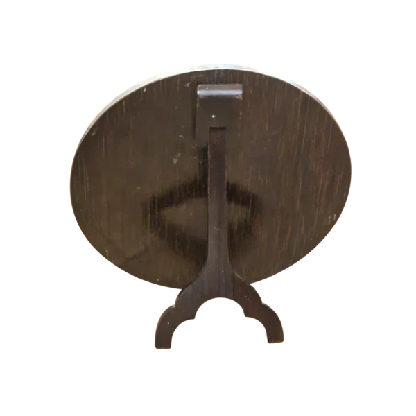 Espelho de Mesa Redondo Biselado com Moldura em Prata Portuguesa 833 - 24 cm