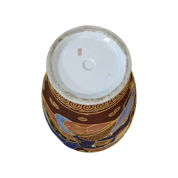 Par de Jarrões Japoneses Satsuma Moriage Dai Nippon em Porcelana Pintada à Mão - 36 cm (início do séc. XX)